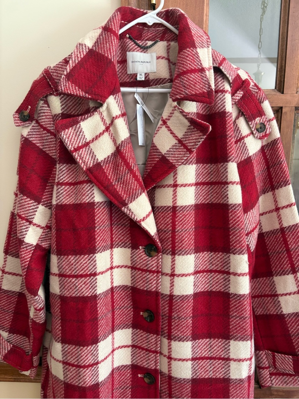 Banana Republic Factory Plaid Coat - Picture 5 of 7